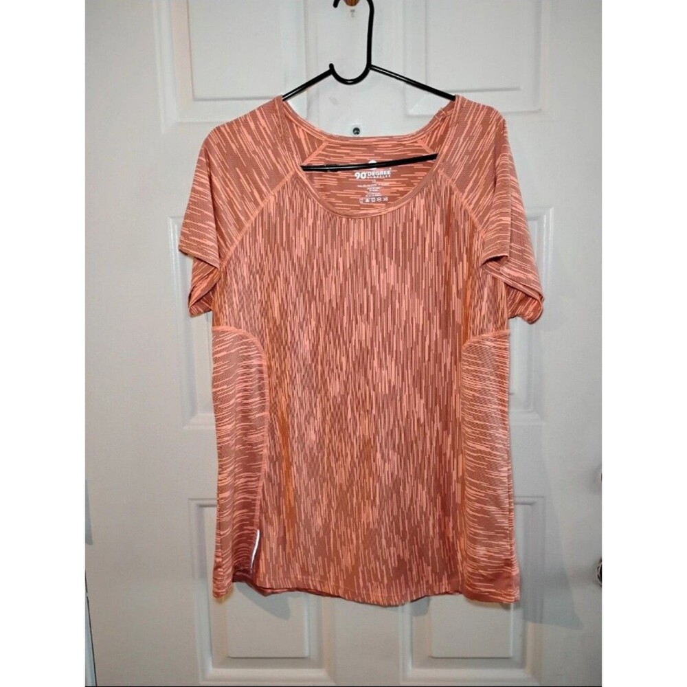 90 Degree By Reflex Coral Short Sleeve Athletic Tee